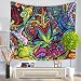 Produktbild GWELL Wandteppich Psyschedelic Art Wandbehang Bohemian Hippie Tischdecke Tapestry Strandtuch Wandtuch Zimmer Deko Muster-D 150*200cm