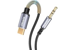 OLIVERIA USB C to 3.5mm Audio Aux Jack Cable, 24K Gold plated USB Type C to 3.5mm Headphone Stereo Cord Car Compatible with Samsung Galaxy S21/S20 Ultra/Note 20/iPad Pro/Huawei P40/P30/P20/Pixel 2 3 4 etc-1M