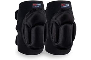 FLYWIND Genouillères de Protection Adulte Noires Professionnelles en Mousse, Multifonctions pour Homme Femme Antidérapantes pour Ttravail Danse Jardinage Sport Construction-L