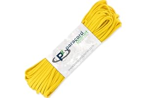 PARACORD PLANET 25 Feet Type Iii 550 Paracord Yellow