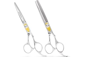 EQUINOX INTERNATIONAL Equinox Hairdressing Scissors- 6.5" Barber Salon Hair Scissor Professional- Sharp Stainless Steel Hairdressers Hair Cutting Shears for Men and Women (Hair Cutting & Thinning Scissors)