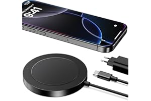 KLIHD Mag-Safe Ladegerät Wireless Charger für iPhone: Magnet Ladestation Induktive kabellos Ladepad Kompatibel mit iPhone 17 Air 16e 16 15 14 13 12 und Air-Pods 4-2 Pro mit 20W Schnelles Adapter (Schwarz)