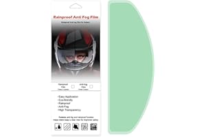 CAIHINIER Motorrad Helm Antibeschlag Folie,Universal Motorradhelm Anti-Beschlag-Sonnenblende Einsatz,Motorradhelm-Visier,Universal Sonnenblende Schutzfolie, Aufkleber, 8,8 X 24,5cm(Transparent)