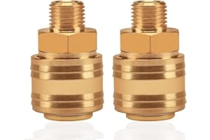 Oumuik Łącznik powietrza 1/4 cala wtyczka sprzęgła, szybkozłączka do sprężonego powietrza