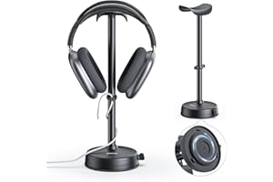 doenci Kopfhörer Ständer mit Saugnapfbasis [2023 Upgrade], Universal Kopfhörer Halter für Over Ear Kopfhörer, Headset Ständer Schreibtisch für Kopfhörer Kabellos Bluetooth und Gaming Headset Kabellos