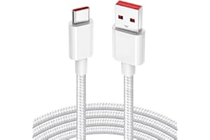 KCGRAPECABLE SuperVooc Cable para Oppo Find X5/X5 Pro/X5 Lite/X3 X2/X3 Neo,Reno 10 8 Pro 5G/7 6 4/Reno4 Z 5G,A78 A77 A76 A57 A96 A54S A54 A16S A94 A74 A53 A73 A53S A57S,10V/6.5A Vooc Cable Cargador USB Tipo C
