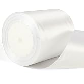 Ribbon 22m x 10cm Wide Thick White Ribbon Wedding Car Ribbon 10cm Thick White Satin Ribbon for Gift Wrapping Wedding Car Chri