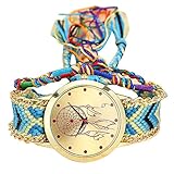Armbanduhr Damen Uhr Xinnantime Native Handmade Vintage Traumfänger Freundschaft Analoge Quarz Damenuhr Frauen Farbe 8 (Standard, F)