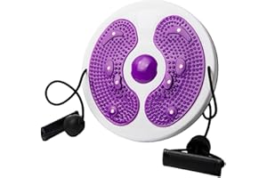 SUWEEI Waist Twisting Disc, Waist Whisper Body Shaping Waist Twisting Board Waist twister With Drawstring and Massage Foot Sole Home Slimming Fitness Equipment For Women Weight Loss/Cardio Exercise