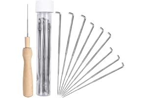 NATUCE 30PCS Filznadeln 3 Größen + 1PCS Holzgriff Wollfilz Werkzeug, Filzen Starter Bausatz, Filzen Nadeln, Wolle Filz Werkzeuge, Filz Nadel Werkzeug, Filznadel Werkzeug mit 1 Klare Flaschen