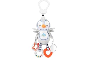 MPQMPQ Baby Toys 0-6 Months,Newborn Essential Hanging Pram Toys for Babies 0-6 Months Infant Sensory Pushchair Car seat Toys for Baby Girls and Boys Gift (Penguins)