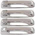 XQSMWF 4pcs Chrome Side Door Handle Exterior Covers Trim Set Compatible with Dodge Ram 1500 2500 3500 2009 2010 2011 2012 2013 2014 2015 2016 2017 2018