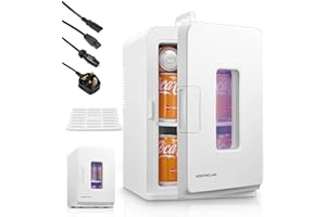 NORTHCLAN Mini Frigo 15 Litri / 21 Lattine, Frigorifero Portatile con Funzione di Raffreddamento e Riscaldamento, AC/DC, Modalità Eco & Max per Auto, Viaggio, Uffici e Camere da Letto