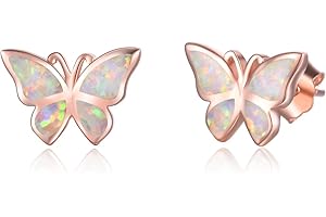 Winnicaca Butterfly Opal Sterling Silver Necklace Gift for Women