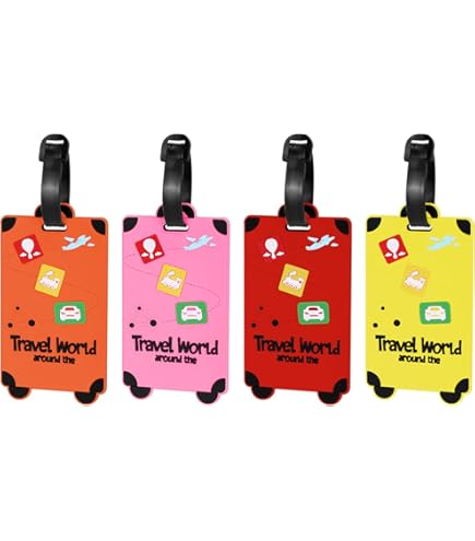 Bagagelabels voor koffers, 2 stuks reistags met naam ID-kaart PVC veilige labels tas bagagelabel visitekaarthouder (zwart en wit