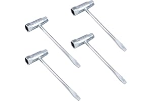 Bcuuozeeing 4 chiavi combinate, chiavi per motosega, 17 mm x 19 mm, chiave per candela, chiavi a T, chiavi combinate per tosaerba, tagliaerba