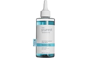 The Purest Solutions Exfoliating and Clarifying Toner (Glycolic Acid 5% AHA + BHA) - For All Skin Types - Balance Sebum Secretion - Reduce Pores Appearance - Vegan | Cruelty Free (200 ml)