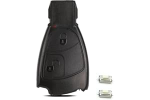 HooRLZ Mercedes Schlüsselgehäuse für M-ercedes A B C E M R S CL CLK SL SLK Klasse, für W209 W169 W245 W203 R171 Schlüssel, Autoschlüssel Mercedes 2 Tasten, Mercedes Ersatzschlüssel