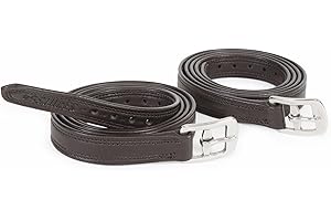 Shires Easy Care Non Stretch Stirrup Leathers (54, Havana)