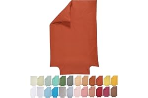 P'tit Basile - Funda nórdica para edredón - 100x140 cm - ladrillo Rojo - 100% algodón orgánico 57 Hilos/cm2 - Saco nórdico para Cuna Cama de bebé o niños pequeños