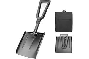 Profiwoab Klappspaten,Schneeschaufel,Leichte Tragbare Schneeschaufel Aus Aluminium,Mit Tragetasche Snow Shove Für Auffahrt,Outdoor, Camping, Survival, Garten Etc