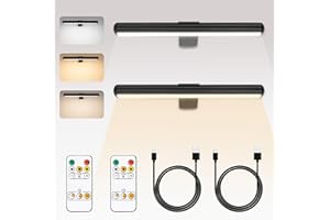 Shulltji Wireless Picture Light with Remote, Dimmable and 3 Color Temp, 4000mAh Rechargeable Battery Lights, LED Dartboard Light, Wall Lights for Livroom, Bathroom, Bedroom (Black)