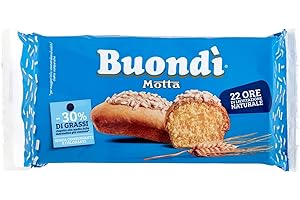 6 x Motta Buondì Classico Snacks Baked Cake with Icing 30% of Fats (6 x 33 g) 198 g Light Breakfast