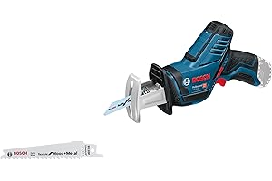 Bosch Professional system 12V: akumulatorowa piła szablasta GSA 12V-14 (głęb. cięcia w drewnie / profilach metalowych: 65/50 mm, 2 brzeszczoty)