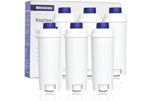 XtraCare Filtres à Eau pour Machine à Café, Compatible DLS C002, DeLonghi Magnifica, Dinamica et ECAM, ESAM, ETAM Serie, Filtre Cafetiere avec Cartouche Filtrante à Charbon Actif (Lot de 6)