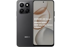 HONOR 400 Smart,5G Unlocked Mobile Phones,6.77-Inch 120Hz Eye Comfort Display,6350mAh Battery,50MP Ultra-clear Camera,Instant AI Button,4GB+256GB,5-star Drop Resistance,Dual SIM, Android 15,Black