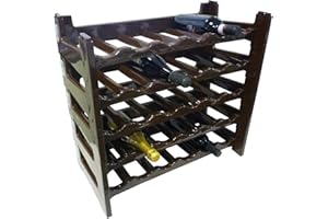 SF SAVINO FILIPPO Porta bottiglie componibile modulare impilabile cantinetta in plastica 6 posti M