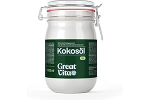 ‎MEA VITA GreatVita Bio Kokosöl, nativ & kaltgepresst, 1000 ml im Bügelglas zum Kochen & Backen