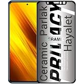 Bzontech Xiaomi Poco X3 NFC Compatible Ghost Screen Protector Bright Ceramic