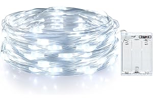 Gcstnn Stringa Luci Led a Batteria, 3metri 30 Led Rame filo Catene Luminose Lucine Fata Luci con timer per per camere, terrazze, Halloween, Natale, decorazione(Bianco freddo)