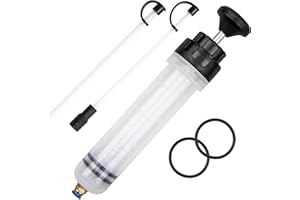 CHENGCKJ Seringue a Huile 500ML, Huile Aspiration Seringue, Seringue Liquide de Frein avec 2 Tuyaux et D'anneaux en 2 Caoutchouc de Rechange Pompe Seringue Manuelle