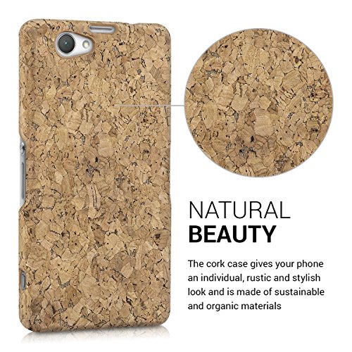 kwmobile Funda para Sony Xperia Z1 Compact - Carcasa Protectora de  Corcho  para tel  fono m  vil - Cover  Trasero  r  gido y Resistente