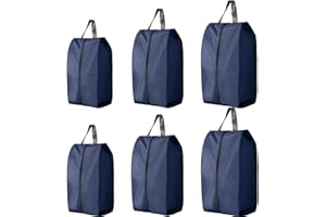 CJWLKJ 6Pcs Multi-Size Travel Shoe Bags Portable Travel Gifts Shoe Organizer with Zipper Closure, Waterproof Nylon Shoe Storage Organizer with Handle Travel Bags for Men and Women, Navy Blue