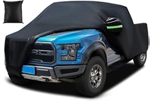 SAILNOVO Truck Car Cover Waterproof UV Rain Dust Snow Protection Outdoor Full Exterior Pickup Cover Fit Ford F-150, RAM 1500, GMC Sierra, Silverado 1500 3500 with Extended Cab/Reflective Strips/Mirror Pocket