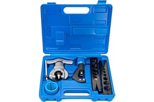 MorNon Bördelgerät 45 Grad Doppelt und Einfach Bremsleitung Rohr Set mit Biegezange Bördeln Werkzeug Satz Klimaanlage Rohrbiegezange für Bremsleitung Kupferrohr Aluminiumrohr und weiches Stahlrohr