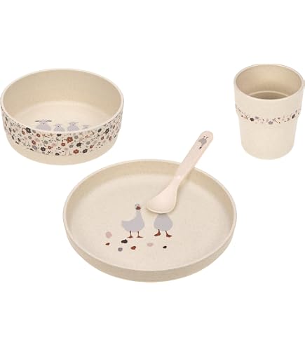 Assiette Micro Onde Nip Green Öko Lot 2 Assiettes Bébé Bio - Micro-ondes Et Lave-vaisselle - Motif Animaux Rose Vaisselle Enfant écologique