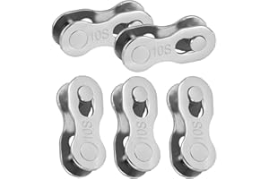 GZDAOXIA 5 Paia Falsamaglia Catena Bici Argento,Riutilizzabile,Maglia a Catena per Bicicletta,Falsa Maglia Catena Bici Inossidabile