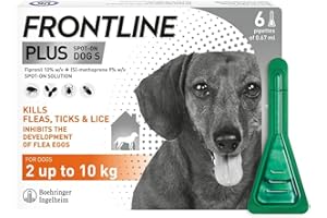 PET BAZAAR FRONTLINE Plus Flea & Tick Treatment for Small Dogs (2-10 kg) - 6 Pipettes, Flea And Tick Treatment For Dogs