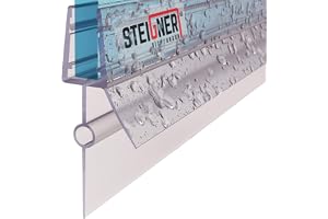 STEIGNER Duschtätnings list, 60cm, 5/6 mm tjockt glas, rak PVC-tätning, UK22-06