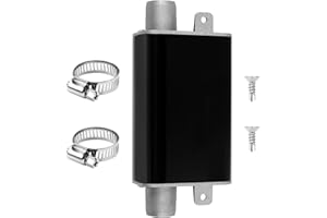 MaxEarn 24 mm Exhaust Muffler, Black Exhaust Pipe Silencer, Car Diesel Heating Exhaust System for Ebers-pacher We-bas-to Air Parking Heater