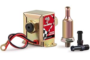 CarBole Uniwersalna elektryczna pompa paliwa 12 V 4-7PSI wytrzymała pompa gazowa na olej napędowy z zestawem instalacyjnym, kwadratowa