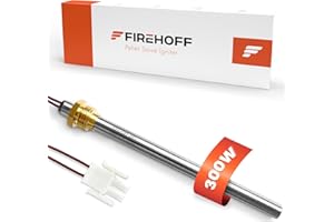 FIREHOFF Bougie d'allumage pour poêle à granules - 300 W, 140/150 mm, diamètre 9,9 mm, filetage 3/8 - GARANTIE 2 ans (Avec connecteur Mate-N-Lock)