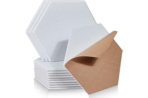 PAAUZOENG Insonorizacion Acustica Pared hexagonales autoadhesivos 12 piezas I Aislamiento acústico de alta densidad para paredes techos madera y puertas - Placas Aislamiento Acustico , 30x26x0,9cm