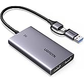 UGREEN Carte Acquisition Vidéo HDMI 4K 30Hz Entrée USB C USB A 3.1 2K 30Hz Enregistrement en Streaming Carte de Capture Vidéo