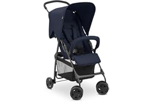 hauck Passeggino Leggero Sport - Solo 5,9 kg Per Bambino Fino a 15kg - Compatto e Pieghevole - Reclinabile, Cappotta e Grande Cesto Portaoggetti Fino a 3 kg - Blu scuro