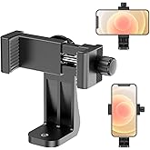 Lammcou Stativhandyhalterung Handy Stativ Adapter Zubehör für Stativ Selfie Stick Einbeinstativ, vertikale und horizontale Ha